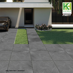 Show details for Indian Rustic matt procelain tile 60x60cm Aster Nero Picture of Indian Rustic matt procelain tile 60x60cm Aster Nero